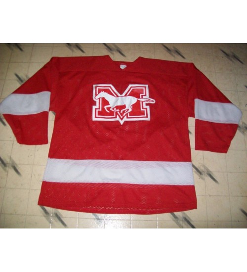 Custom Hamilton Mustangs Movie Hockey Jersey Red